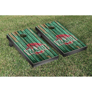 NCAA Weathered Wooden Cornhole Game Set