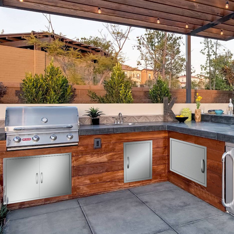 bbq access door stainless steel outdoor built in gas grill