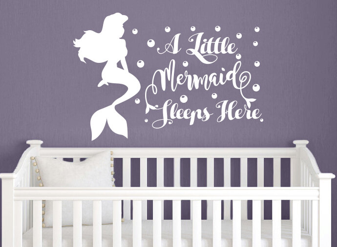 Harriet Bee A Little Mermaid Sleeps Here Wall Decal & Reviews | Wayfair