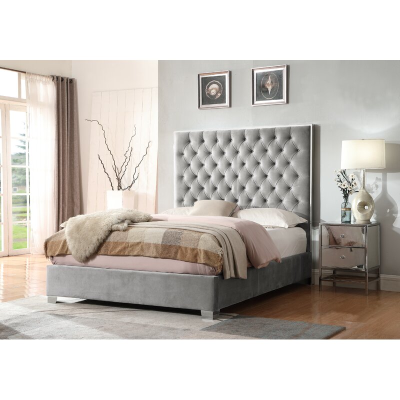 House Of Hampton Lansford Tufted Upholstered Bed Wayfair