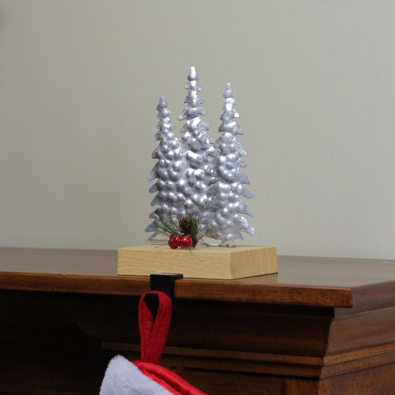 The Holiday Aisle Galvanized Metal And Wood Tree Christmas