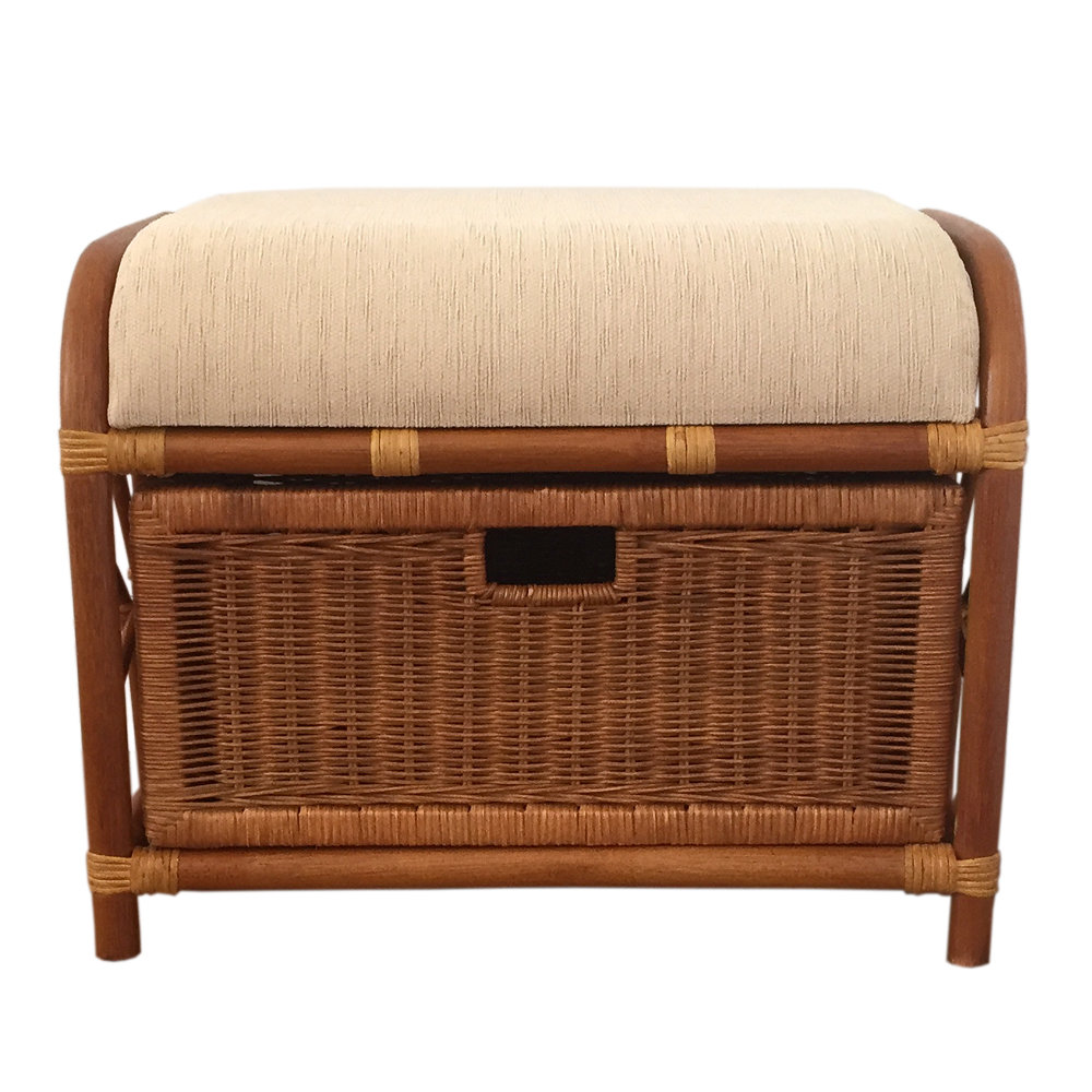 RattanWickerHomeFurniture Jerry Rattan Wicker Storage Ottoman & Reviews