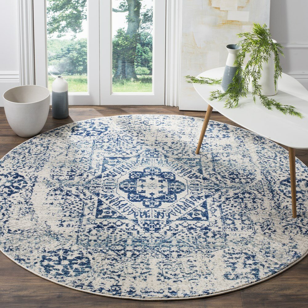 Ameesha Ivory/Blue Area Rug & Reviews | AllModern