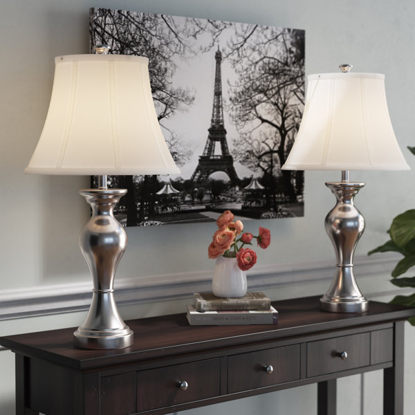 tall silver table lamps