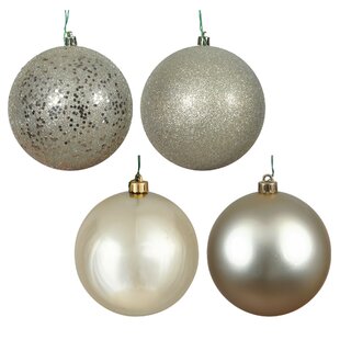 Vickerman 4 Clear Ball Christmas Ornament with Emerald Glitter Interior This Item Comes with 6 Ornaments per Unit. 
