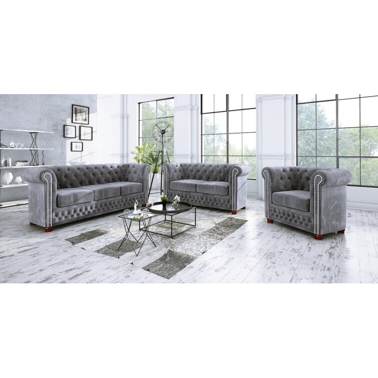 tufted living room set