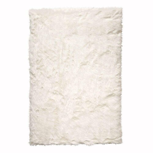 Premium Faux Fur Shaggy White Quatro Sheep Area Rug Shag Sheepskin Toss Carpet