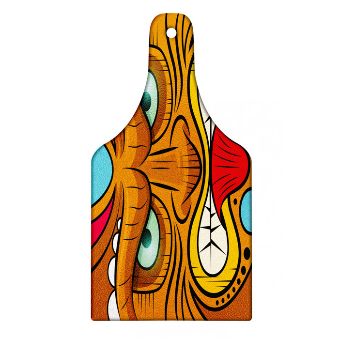 East Urban Home Ambesonne Tiki Bar Cutting Board Cartoon Style