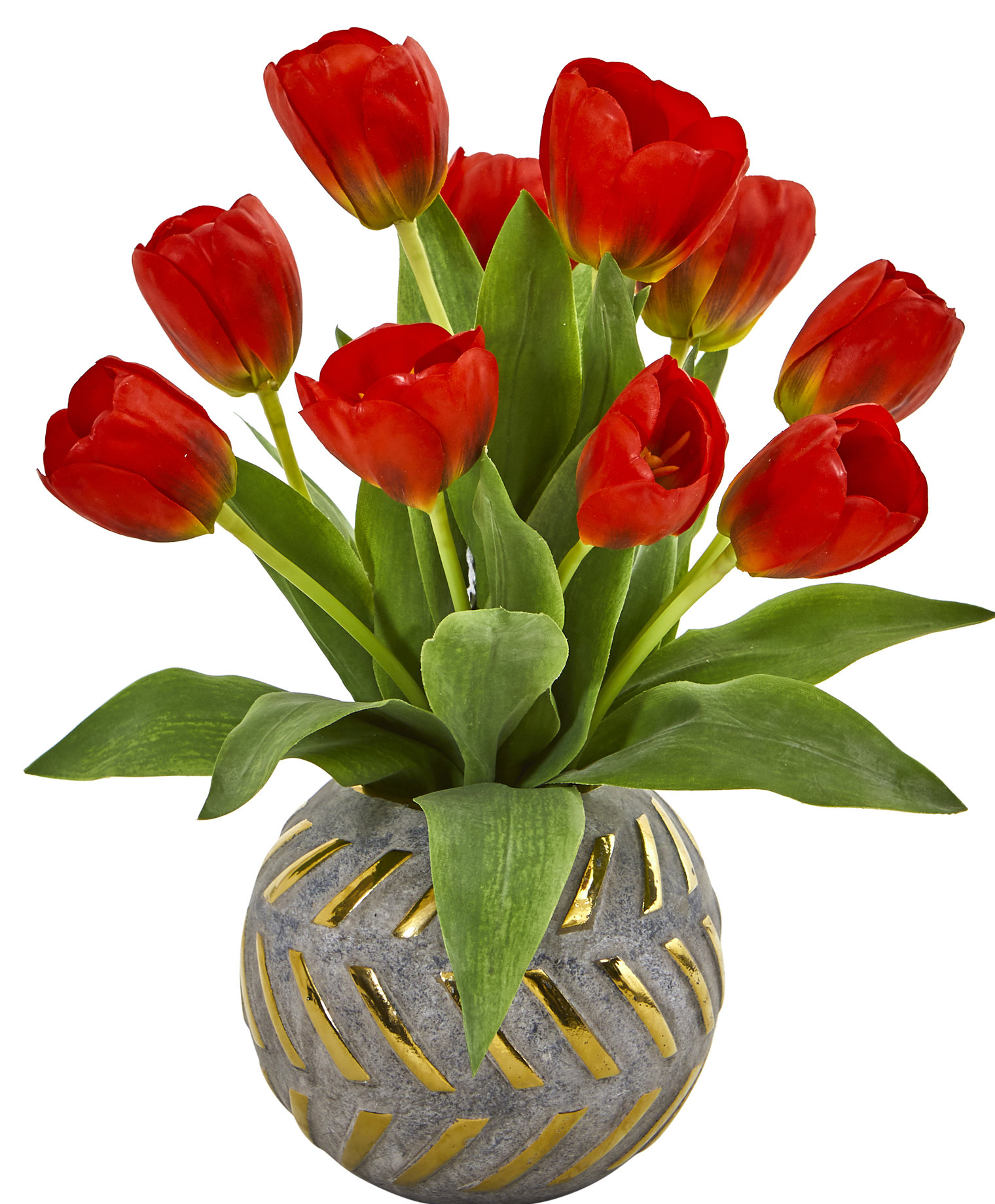 Artificial Tulip Fl Arrangement In Vase Artificial Tulip Fl Arrangement In Vase