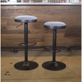 Burket Swivel Adjustable Height Bar Stool (Set of 2) by Ebern Designs