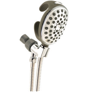 Universal Showering Components 4 Setting Palm Shower Head with Palm