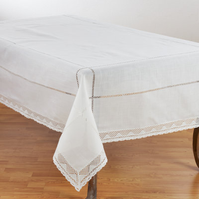 Mastropietro Embroidered Design Tablecloth Lark Manor Size: 104" L x 72" W