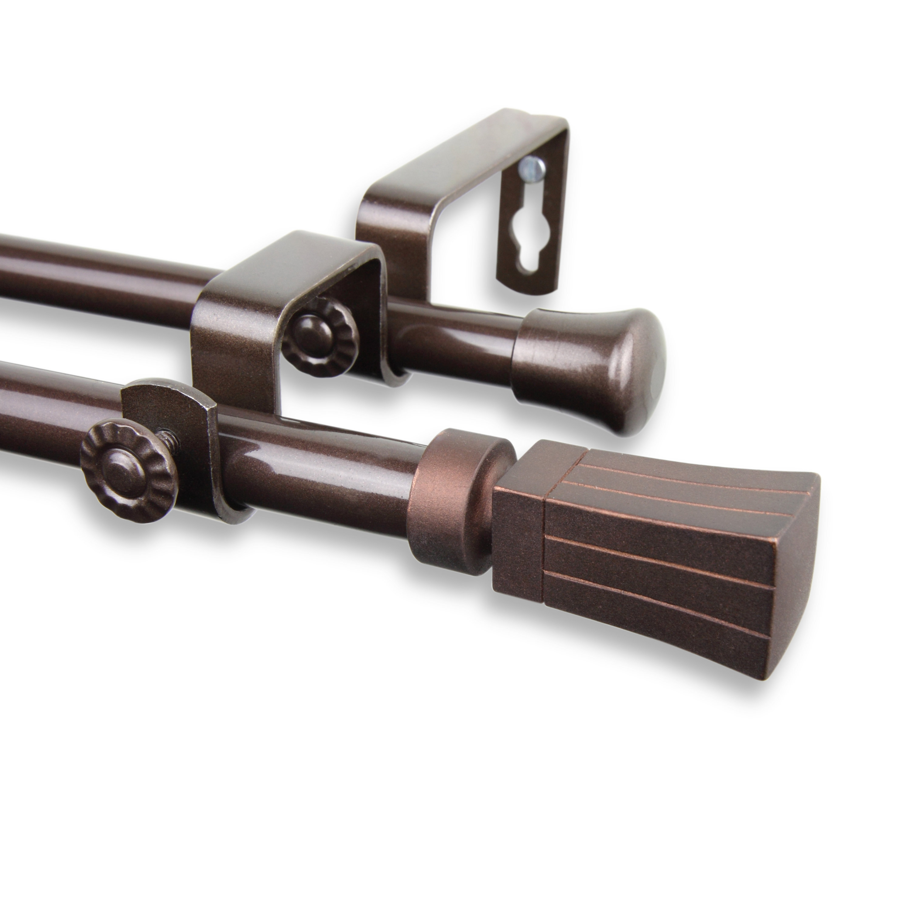 Williston Forge Shamar Double Curtain Rod And Hardware Set