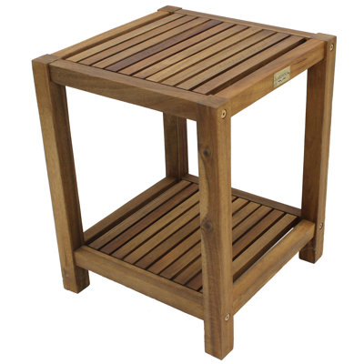 Acacia Wood 2 Tier Side Table Acacia Wood 2 Tier Side Table