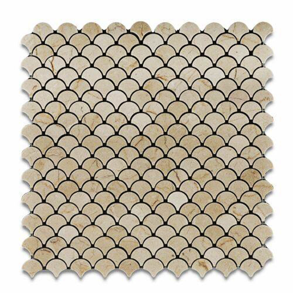 Stone & Tile Shoppe, Inc. Marble Fish Scale Mosaic Wall & Floor Tile ...