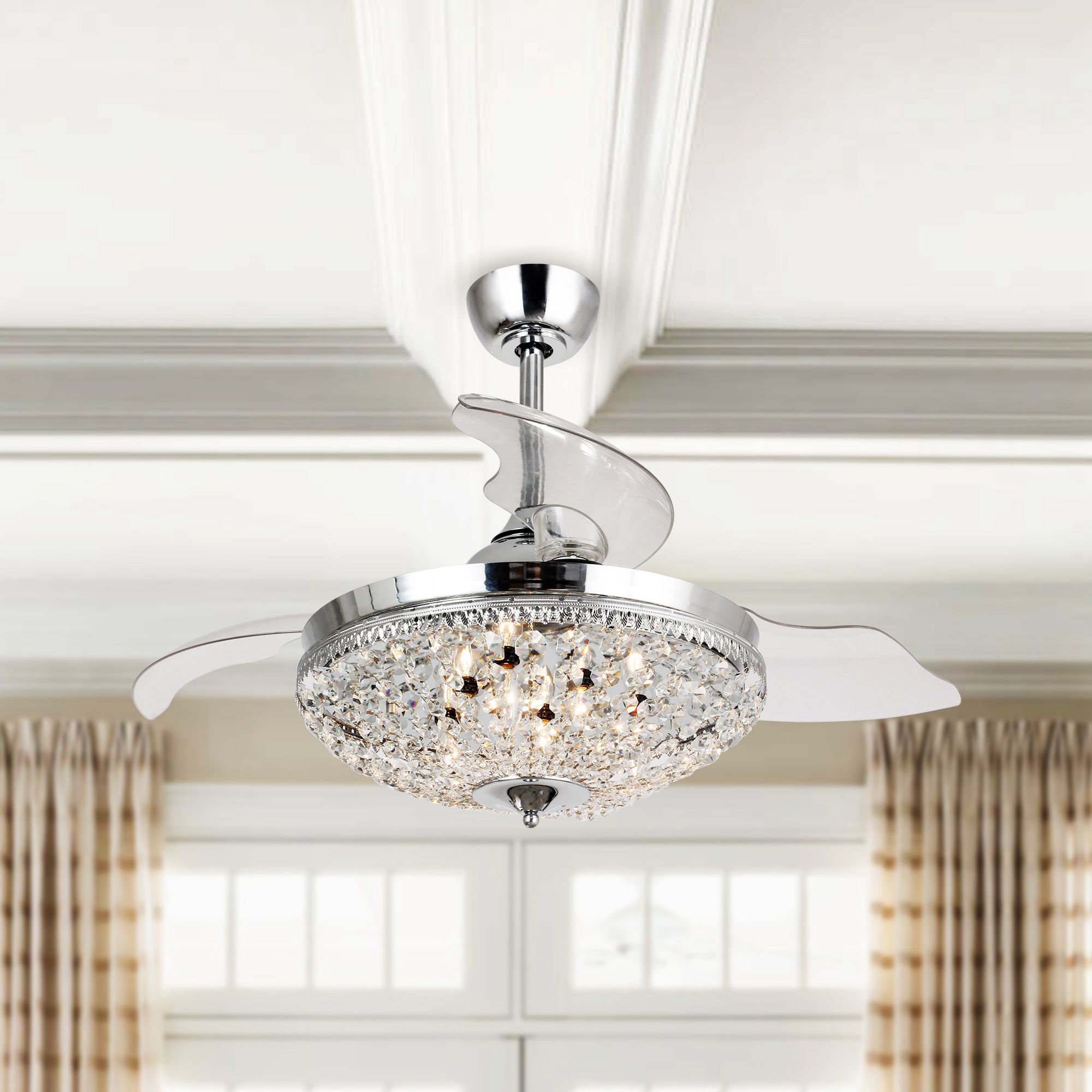 Willa Arlo Interiors 42 Roseann Crystal Retractable 3 Blade
