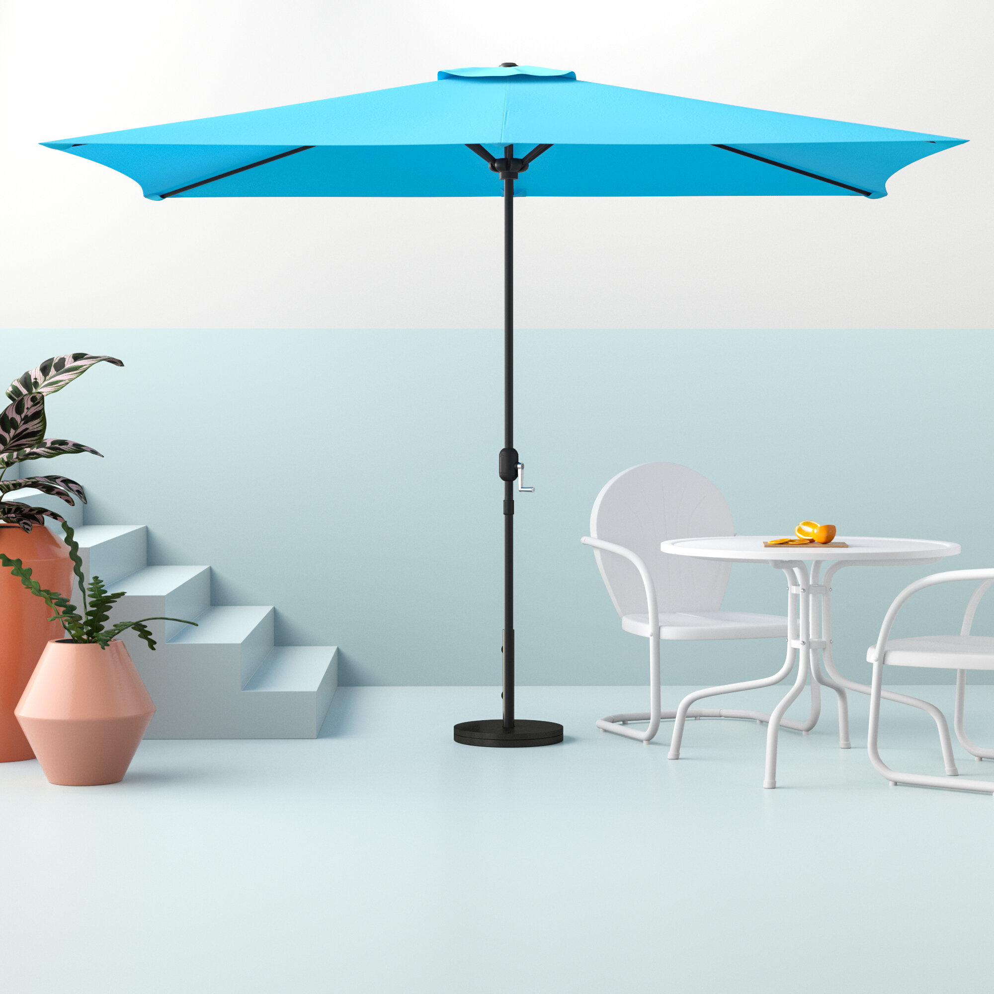 Hashtag Home Bradford 120 X 78 Rectangular Market Umbrella Reviews Wayfair Ca