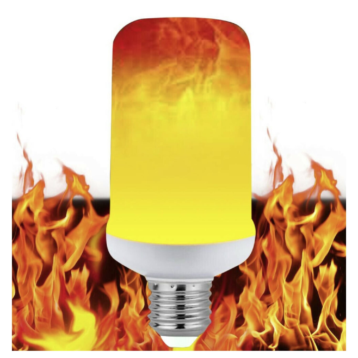 E27 LED Burning Flicker Flame Effect Simulated Nature Fire Light Bulb Decor Lamp 