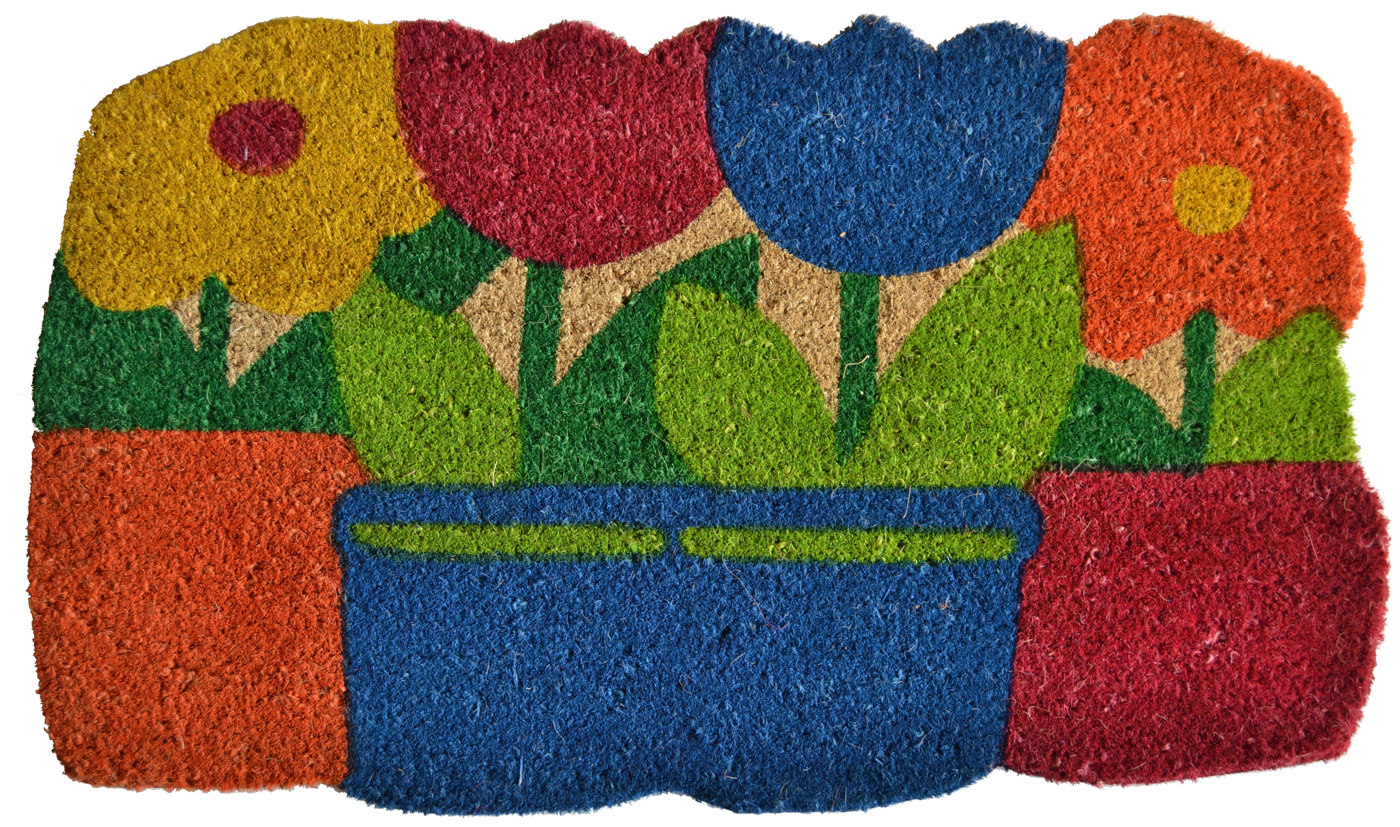 Charlton Home Melita Flowers Pots 30 In X 18 In Non Slip Outdoor Door Mat Reviews Wayfair