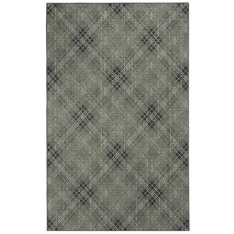 Charlton Home Capricornus Tufted Navy Teal Linen Rug Reviews Wayfair