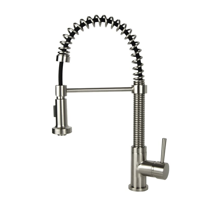 Fontainebyitalia Spring Coil Pull Down Single Handle Kitchen