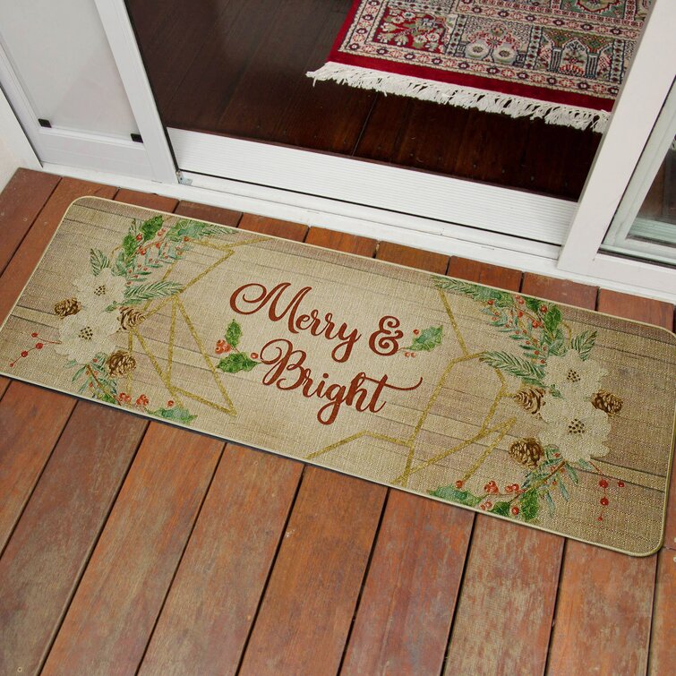 Wooden Plank Non-slip Door Floor Bath Mat Entrance Doormat Welcome Rug Carpet