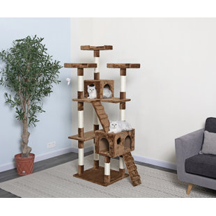 Grey Premium Natural Woven Sisal Cat Scratching Post and Perch Cat Scratcher Cat Tower Nailed It 