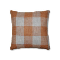orange buffalo check pillows