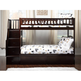 Harriet Bee Salem Staircase Twin Over Twin Bunk Bed With Trundle