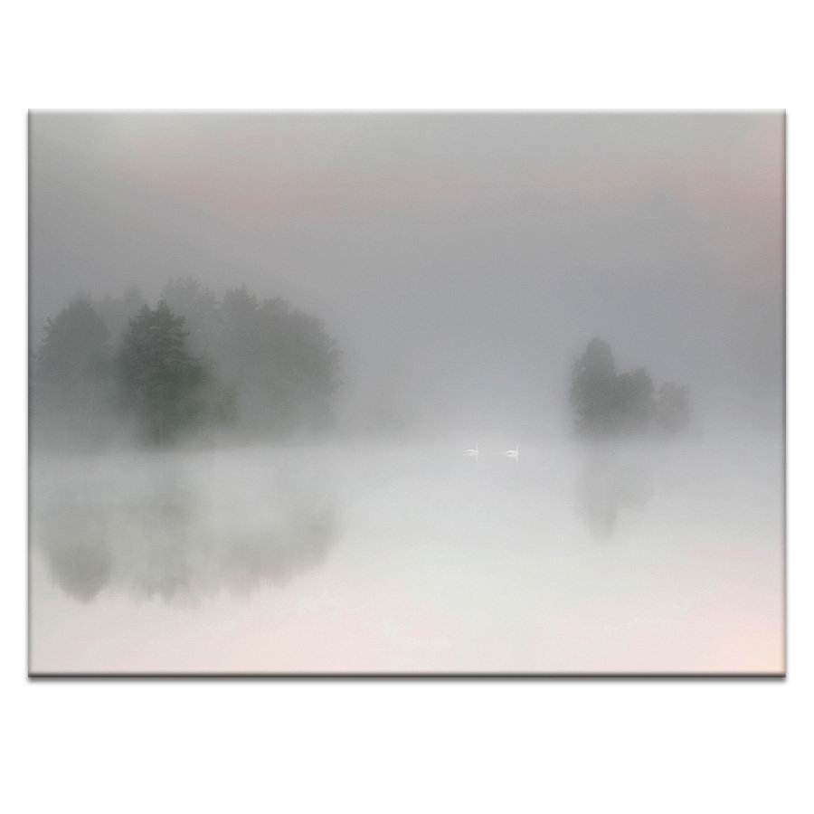 Latitude Run Misty Morning Photographic Print On Wrapped Canvas Wayfair