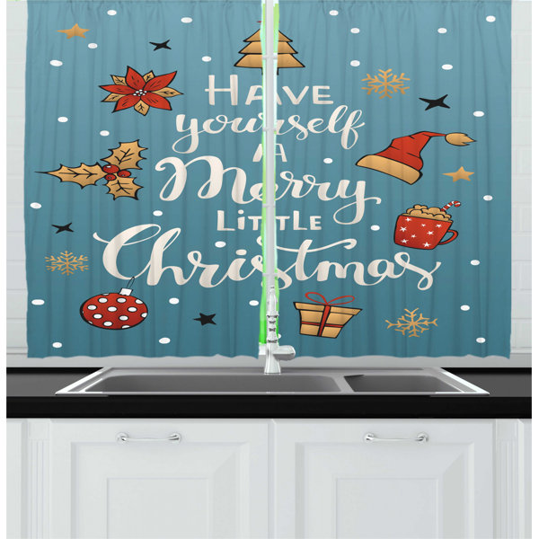 Kitchen Christmas Curtains Wayfair