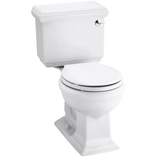 Go to store & view more images Kohler Memoirs Classic Comfort Height Two-Piece Round-Front 1.28 GPF Toilet with Aquapiston Flush Technology and Right-Hand Trip Lever