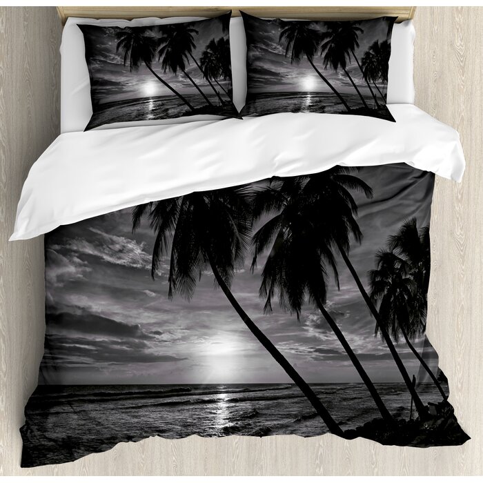 East Urban Home Tropical Coconut Palm Trees On Beach Bend By The