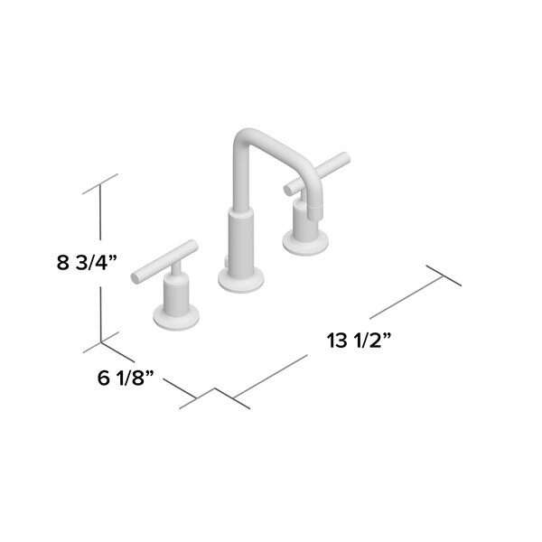 Purist Widespread Faucet With Drain Assembly Low Lever Handles And