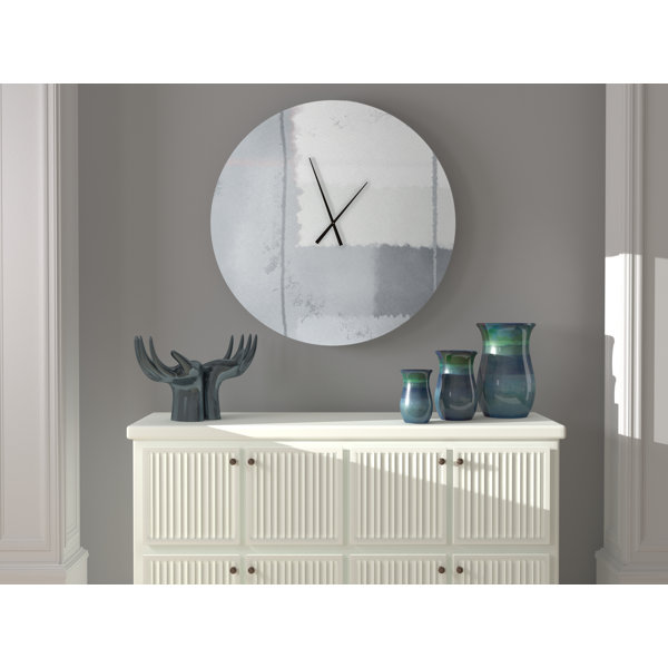 Latitude Run Factual Uncorrupted Abstract Metal Wall Clock Wayfair