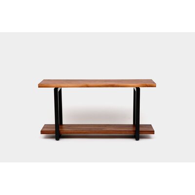 ARTLESS Gax Console Table  Table Base Color: Powder Coated Matte Black, Size: 30" H x 84" W x 18" D