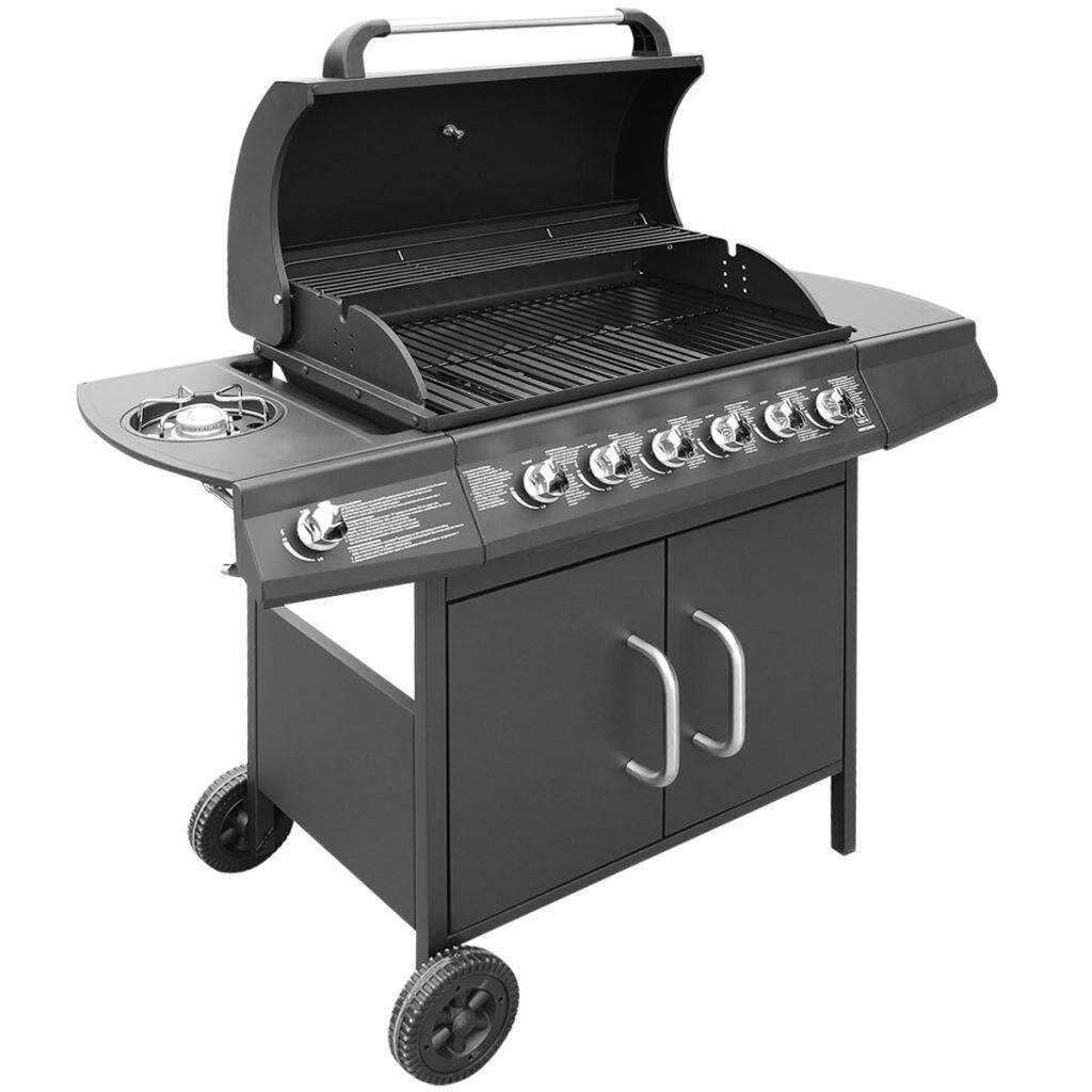 Wie Nationale volkstelling Norm Bless international East Urban Home 6 - Burner Countertop 36846 BTU Gas and  Charcoal Grill with Side Burner and Cabinet | Wayfair