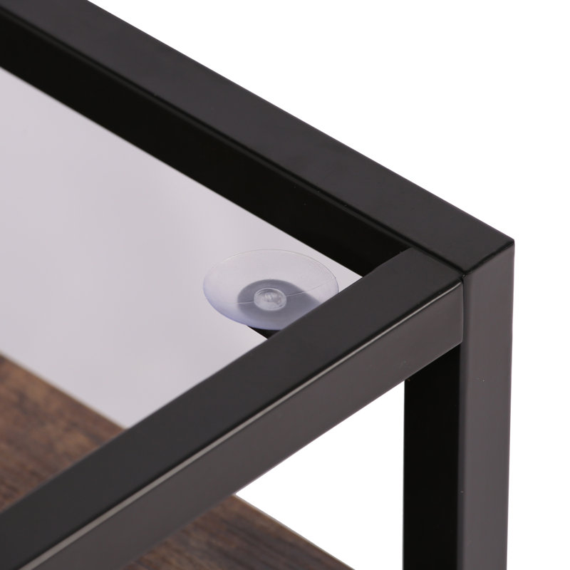 17 Stories Wortham Glass Top End Table Set With Storage Reviews Wayfair