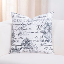 throw pillows with script writing