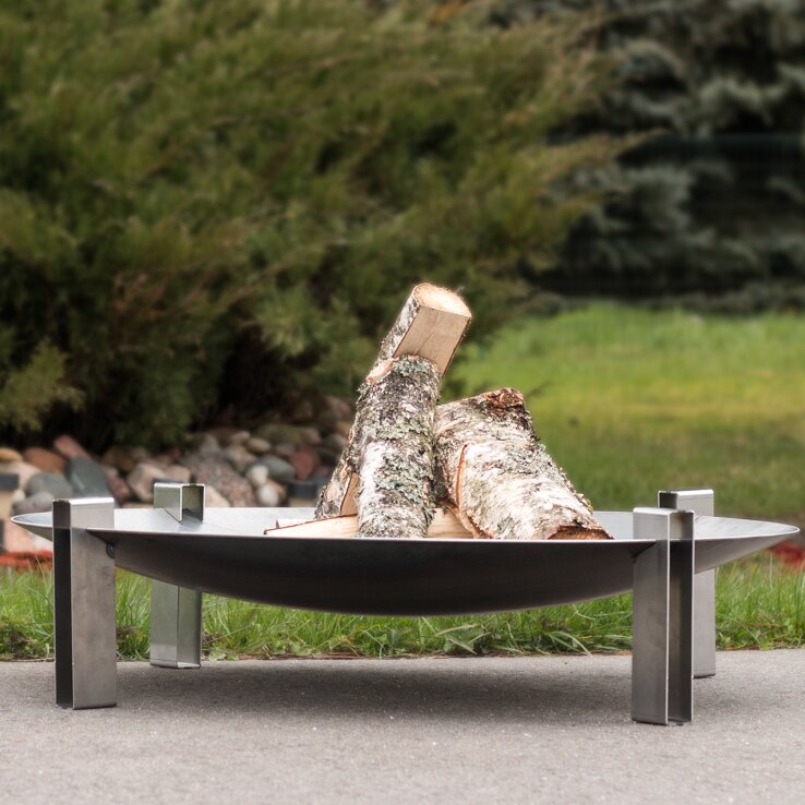Curonian Alna Solid Carbon Steel Wood Burning Fire Pit | Wayfair