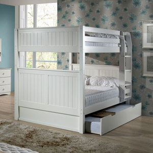 Amani Traditional Full Over Full Bunk Bed with Trundle