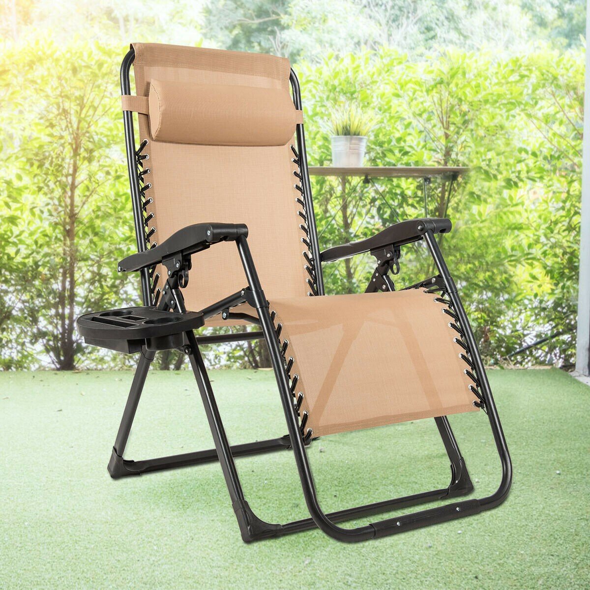 oversize lounge chair patio heavy duty folding recliner