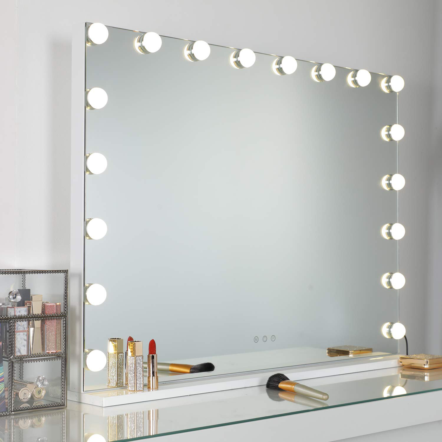 Rosdorf Park Nicholle Modern - Best Rated Wall Mounted Lighted Makeup Mirror Rosdorf Park Nicholle Modern - Best Rated Wall Mounted Lighted Makeup Mirror