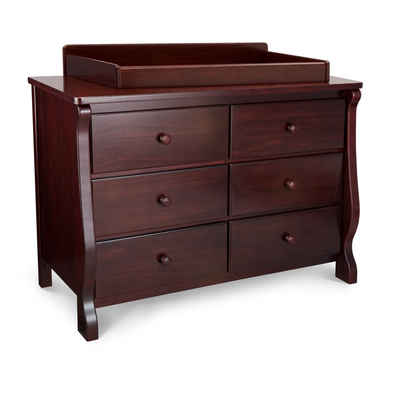 cherry wood changing table dresser