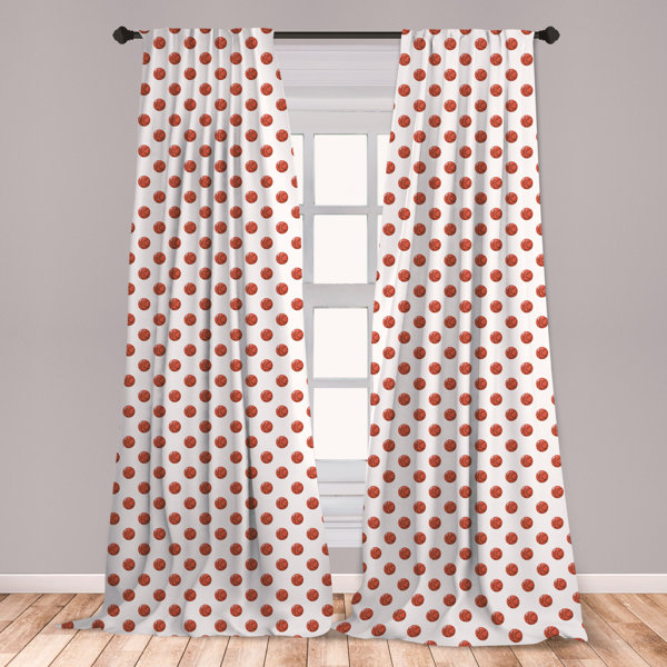 East Urban Home Ambesonne Basketball Curtains Cartoon Classical