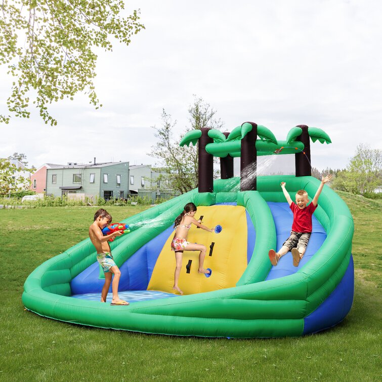 mijn micro Uitstekend Oriufas Studio Inflatable Double Slide Bounce House, Kids Splash Pool Water  Slide W/Climbing Wall, Splash Pool, Including Carry Bag, Repairing Kit,  Stakes, Hose | Wayfair