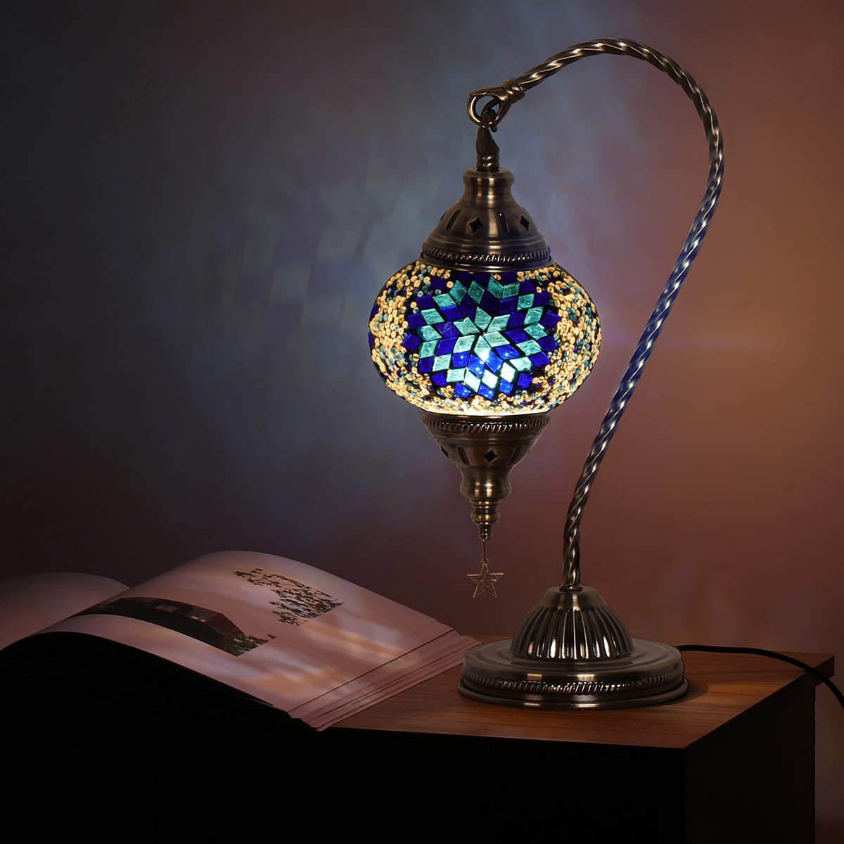Glass Table 3 Lamp LIGHT,Home Decor,GIFT HAND MADE,TURKISH,MOROCCAN MOSAIC LAMP 