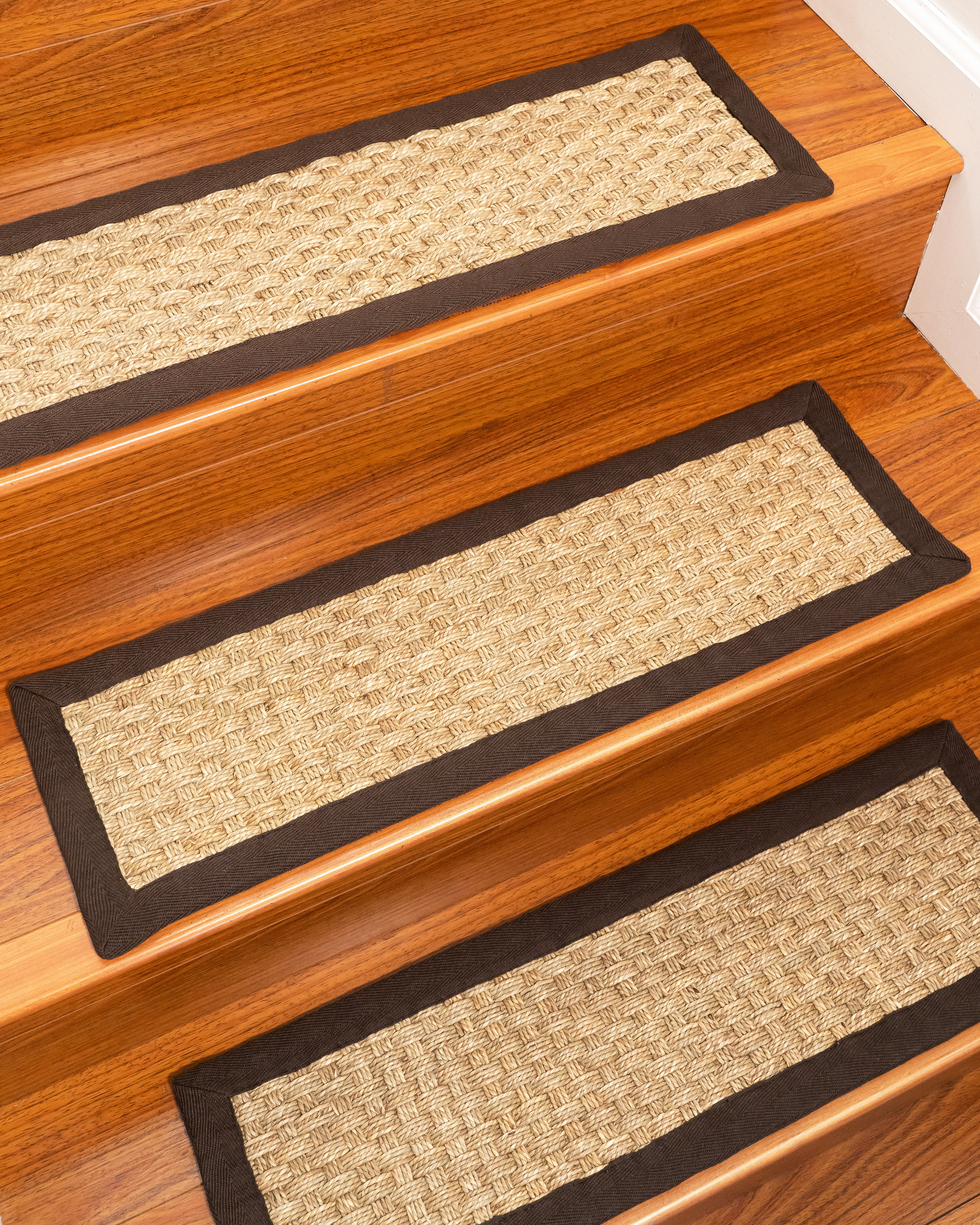 Details about   9” x 29” Hand woven Seagrass Non-Slip Pet-Friendly Half Panama Stair Treads 