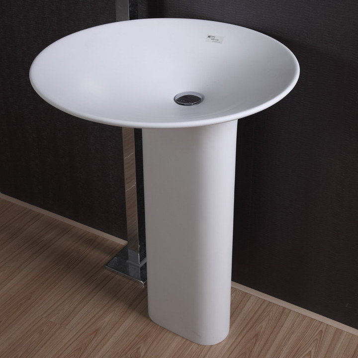 ADM Bathroom ADM Circular Freestanding Pedestal Sink Wayfair