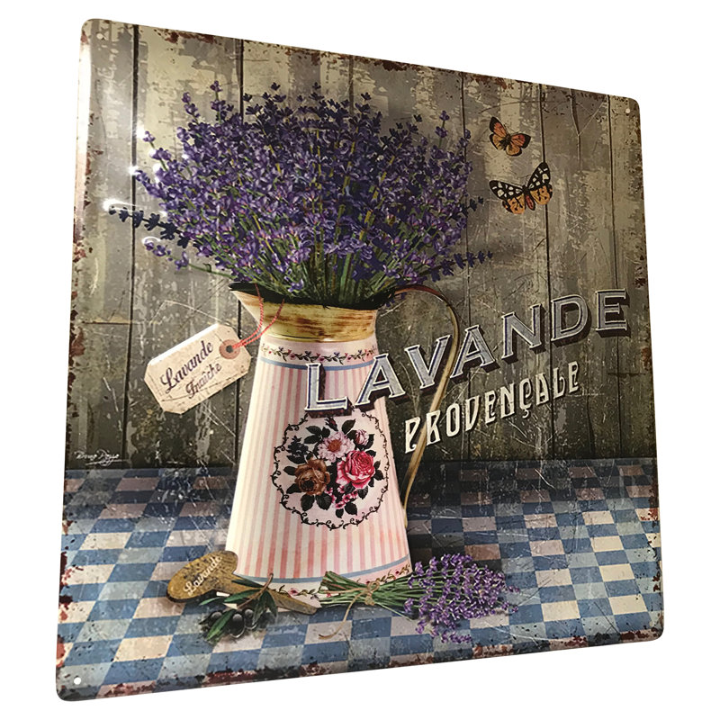 August Grove Lavender Flower Metal Wall Decor Wayfair